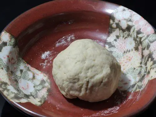 kneading dough for rolls