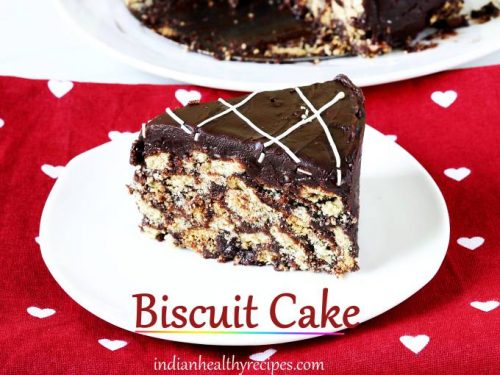 Biscuit Cake Recipe Chocolate Biscuit Cake Swasthi S Recipes