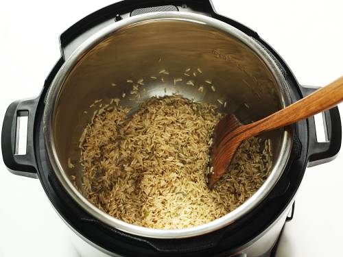 frying brown rice in instant pot