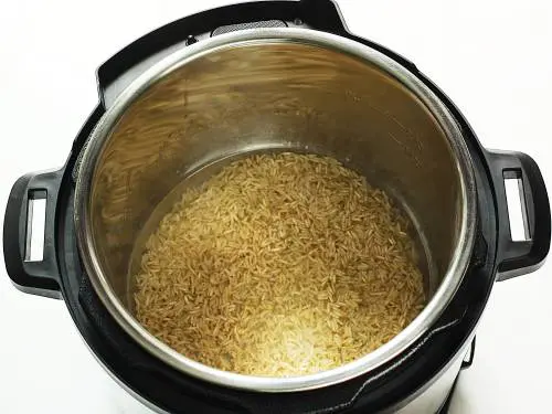 water and salt to make brown rice in instant pot