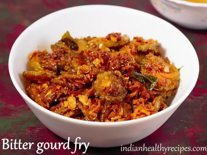 kakarakaya fry bitter gourd fry