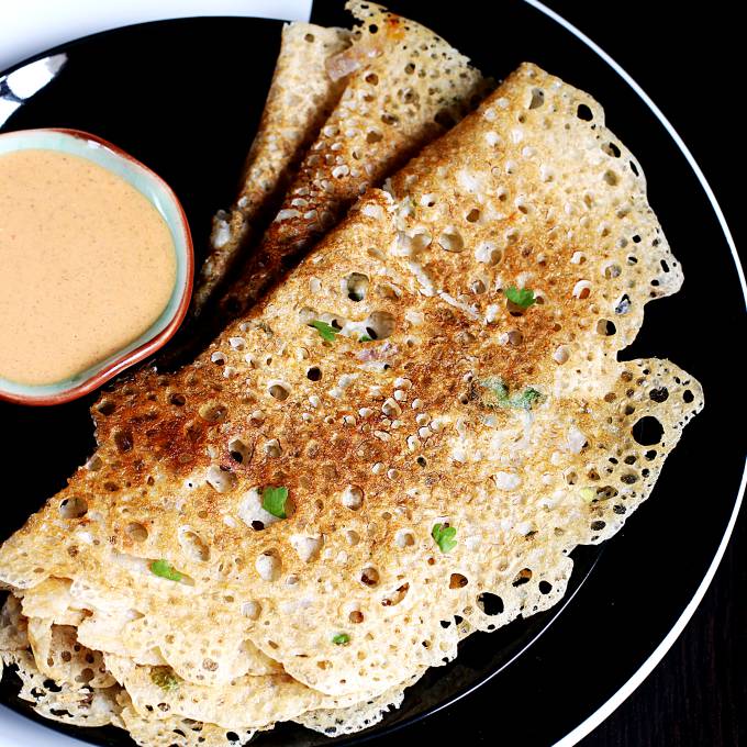 Oats dosa recipe | How to make oats dosa - Swasthi's Recipes