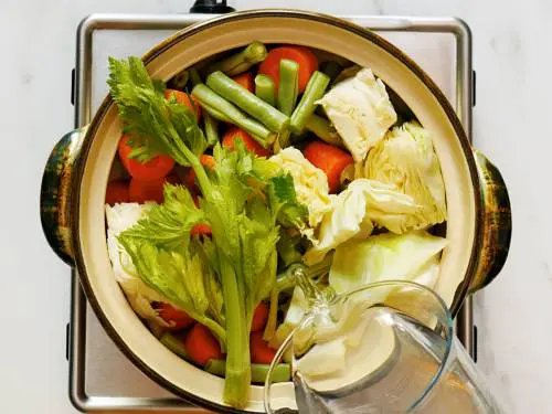 adding water to make clear soup