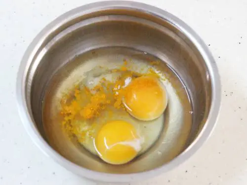 eggs in a bowl for anda bhurji