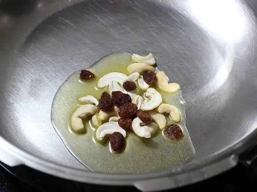 frying nuts & raisins in ghee