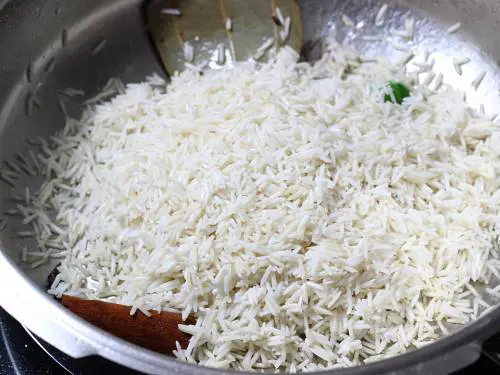 frying basmati rice