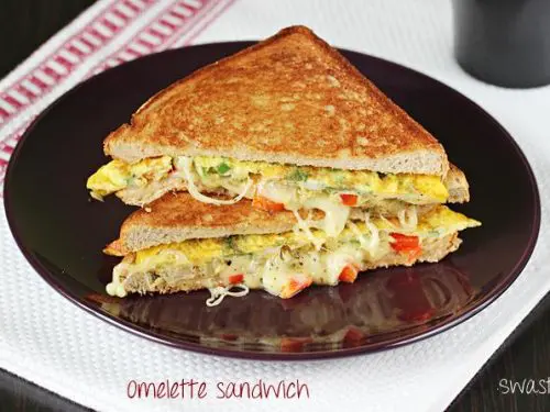 bread omelette sandwich