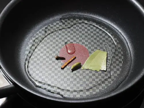 frying spices in oil