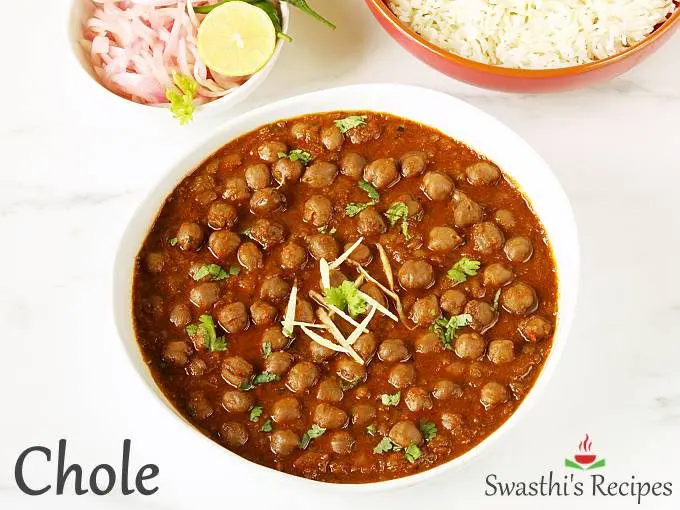 chole recipe made with chickpeas
