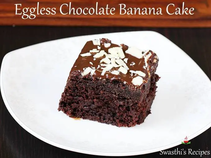 eggless chocolate banana cake