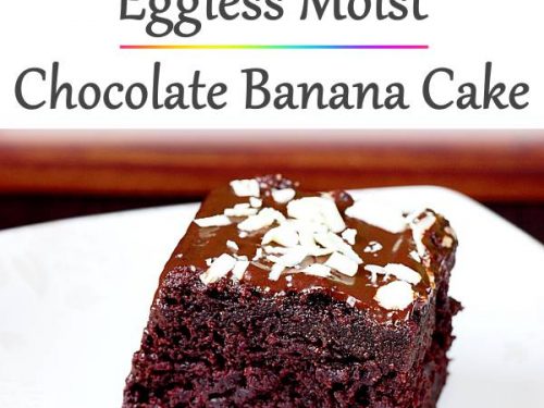 eggless chocolate banana cake