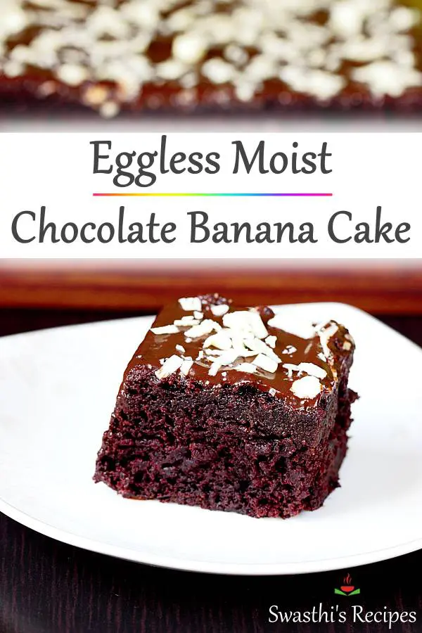 eggless chocolate banana cake