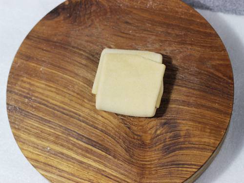 square shaped dough for paratha