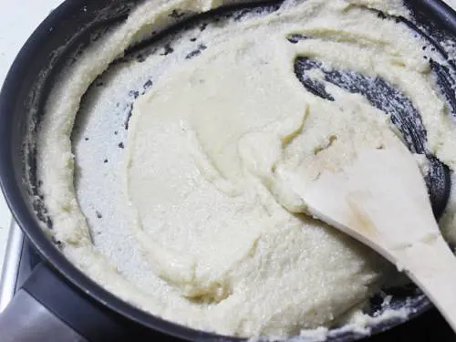 thickened badam katli mixture