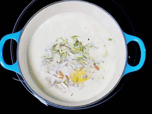 adding cardamom to make basundi