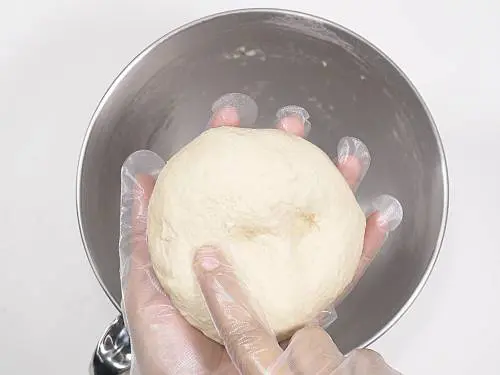 soft dough kneaded in kitchen aid.