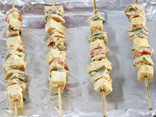 grilling paneer in oven