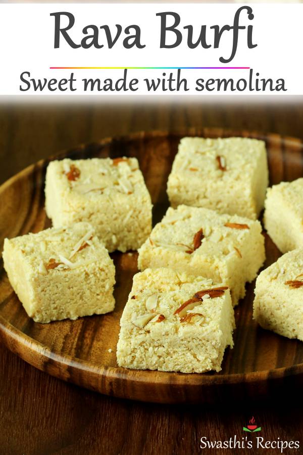 Rava burfi recipe | Suji barfi recipe | Diwali sweets recipes