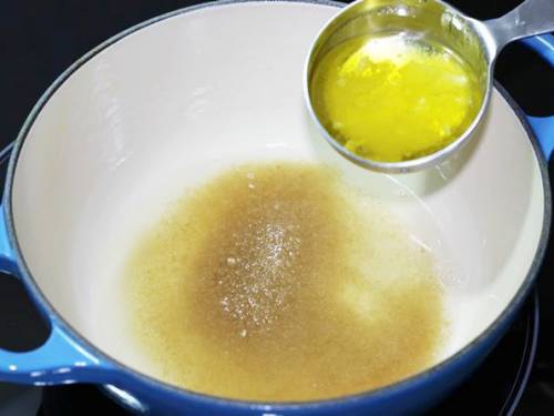 adding ghee and water to make shankarpali