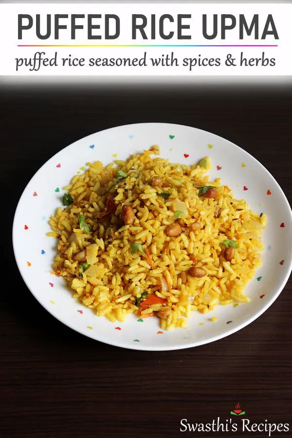 Puffed rice upma recipe