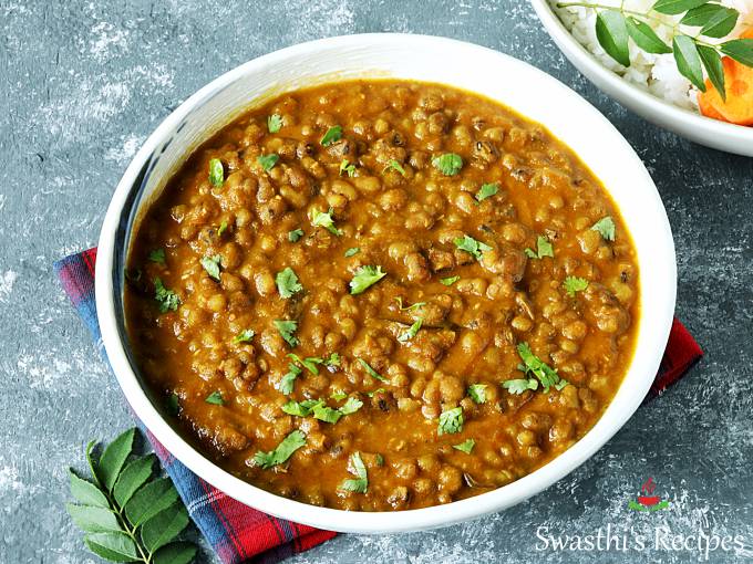 Green Moong Dal Recipe Green Gram Curry Swasthi s Recipes - 3