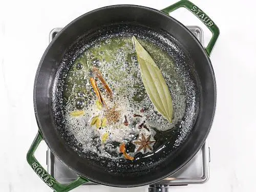 frying spices in butter