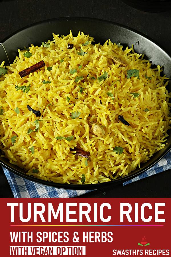 Turmeric rice (Stovetop & Instant pot)