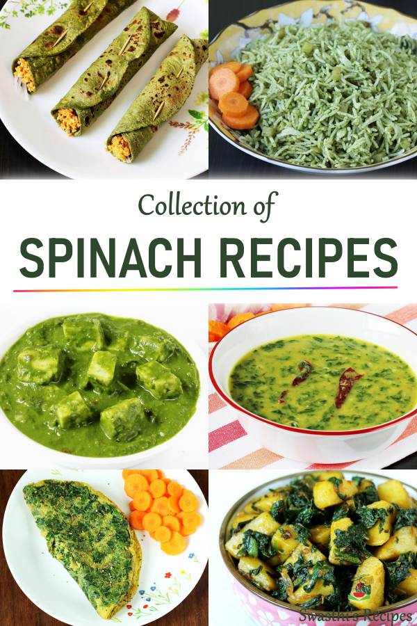 palak recipes spinach recipes