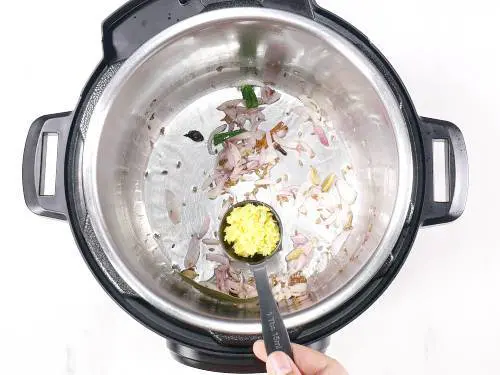 sauteing onion, chilies and garlic