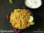 Quinoa pulao  vegetable quinoa pilaf    Swasthi s Recipes - 80