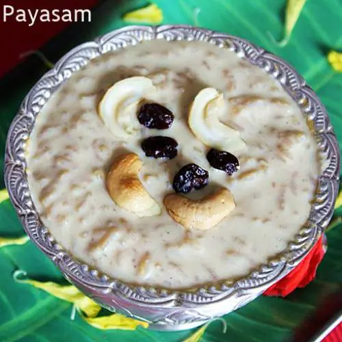 Rice payasam with jaggery