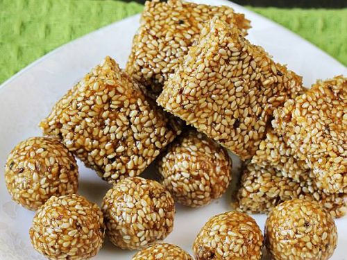 Aval Laddu  Poha Ladoo    Swasthi s Recipes - 50