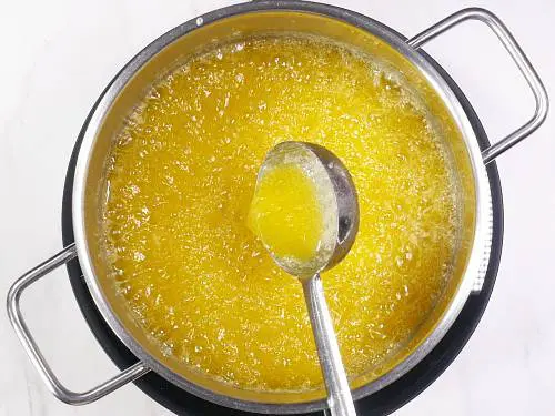 stir the ghee occasionally