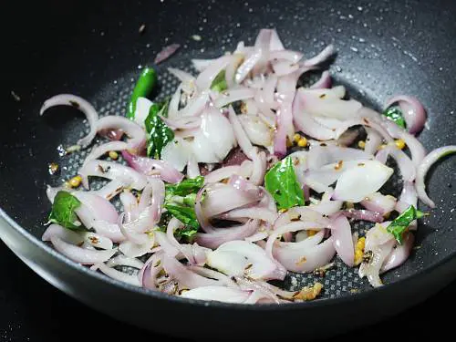 sauteed onions to make majjiga charu