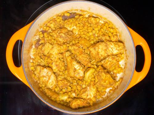 cooling cooked ingredients to make shami kabab