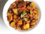 Sweet potato stir fry recipe   Chilakada dumpa fry   Swasthi s Recipes - 71