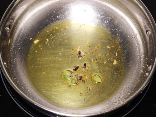 sauteing spices in ghee