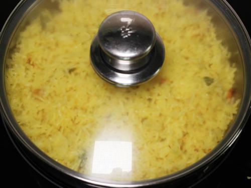 dum cooked zarda rice