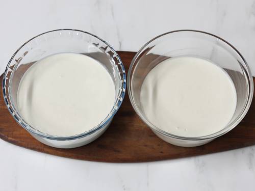 batter in a glass bowl before fermentation