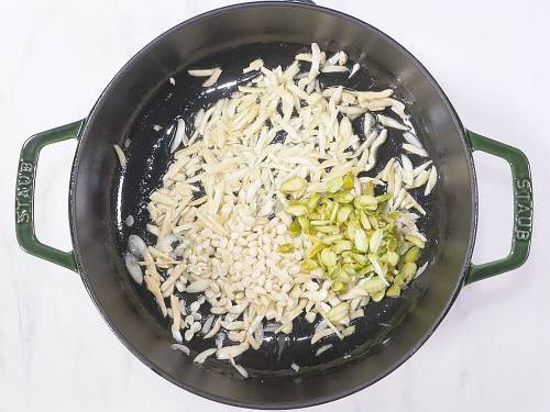 frying nuts and seeds in ghee