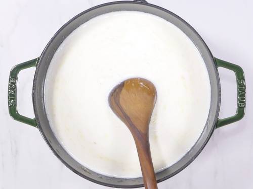 boiling milk to make sheer khurma