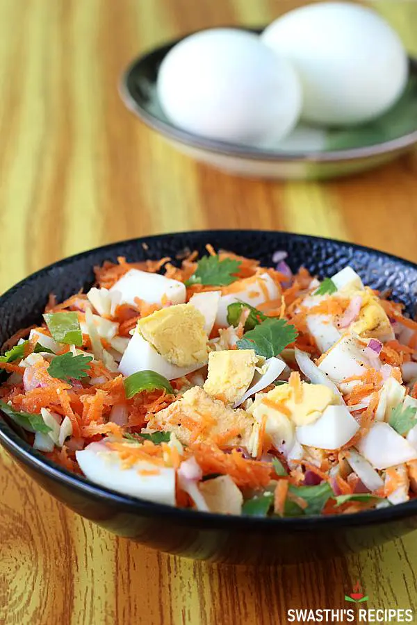 veggie egg salad without mayonnaise in a bowl