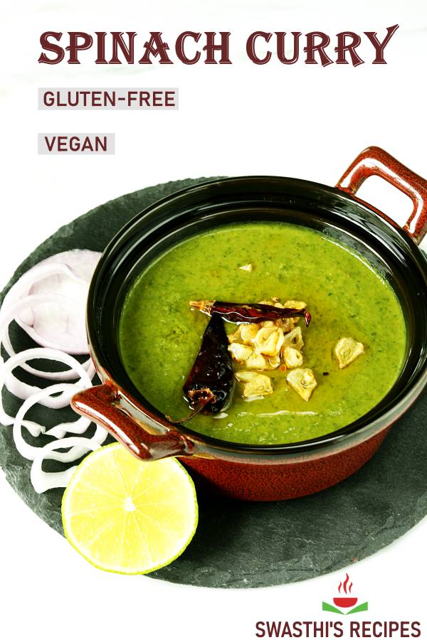 Spinach curry (Palak curry)
