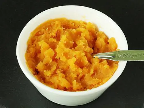 mashed boiled sweet potatoes