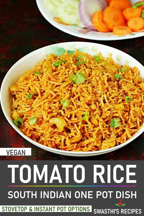 Tomato rice recipe (Stovetop & Instant pot)