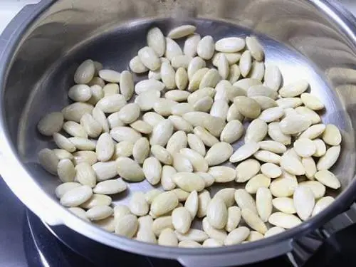 toasting almonds to make powder