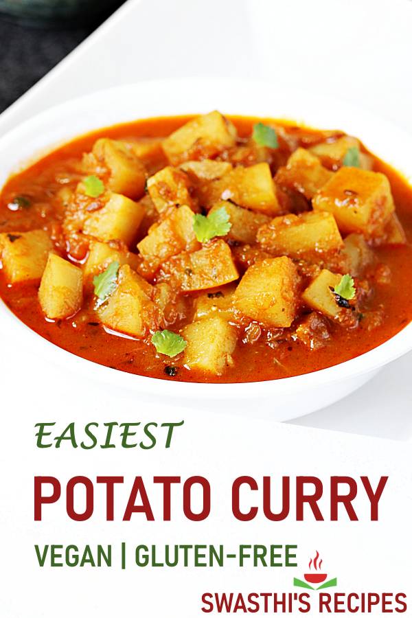 Potato curry recipe | Aloo curry (stovetop & instant pot)