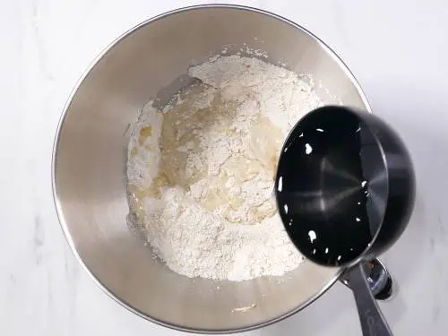 making dough for puran poli