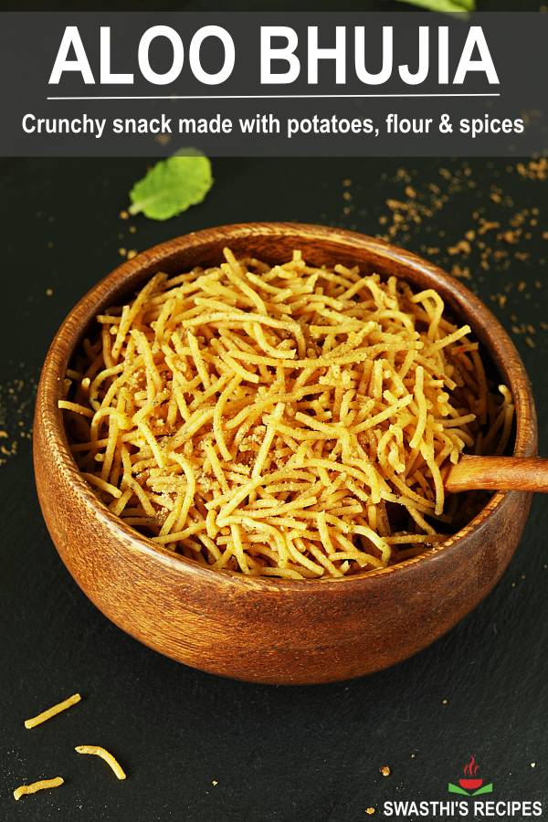 Aloo bhujia recipe  Crunchy aloo sev    Swasthi s Recipes - 22