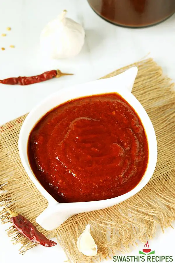 red garlic chutney